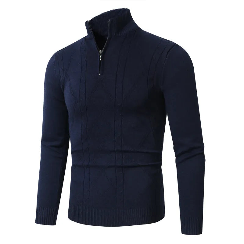 Lightweight Half-zip Knitted Jumper Men