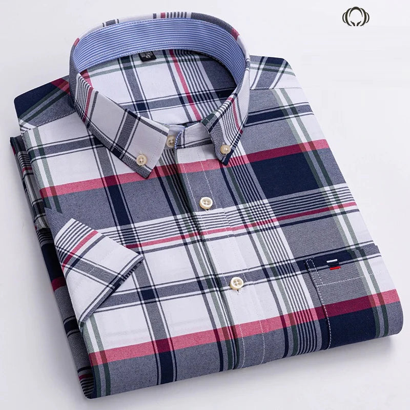 Office Checkered Shirt Men