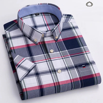 Office Checkered Shirt Men