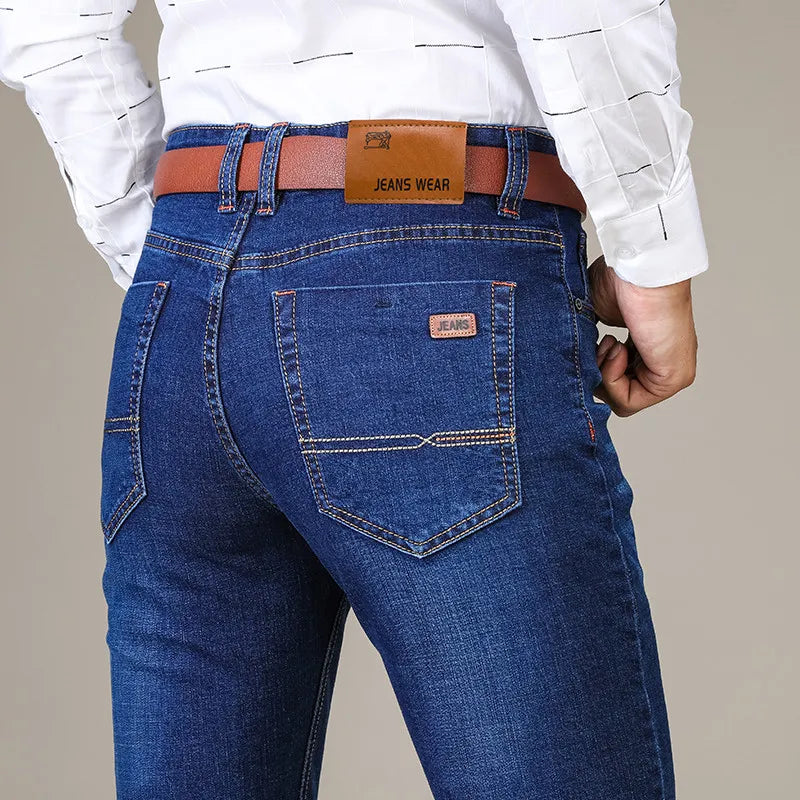 Slim Fit Stretch Jeans Pants Men