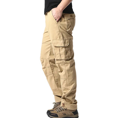 Outdoor Drawstring Hem Cargo Pants Men