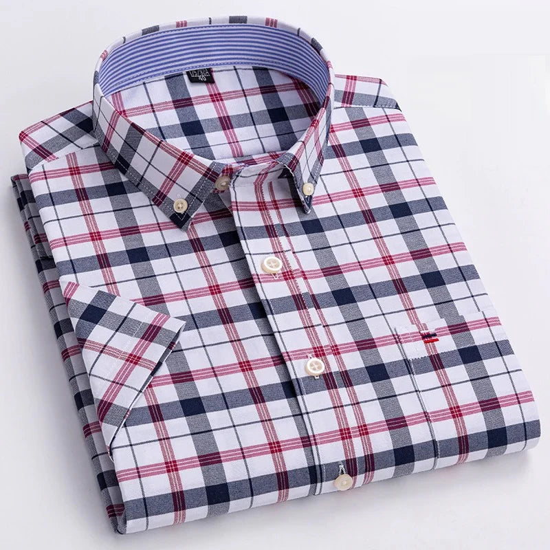 Office Checkered Shirt Men
