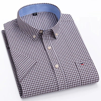 Office Checkered Shirt Men
