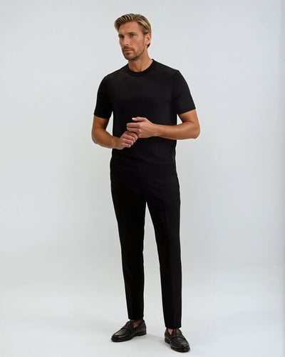 Schwarzes Baumwoll T-Shirt Herren