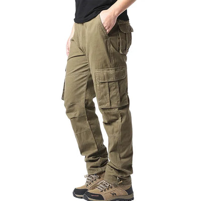 Outdoor Drawstring Hem Cargo Pants Men