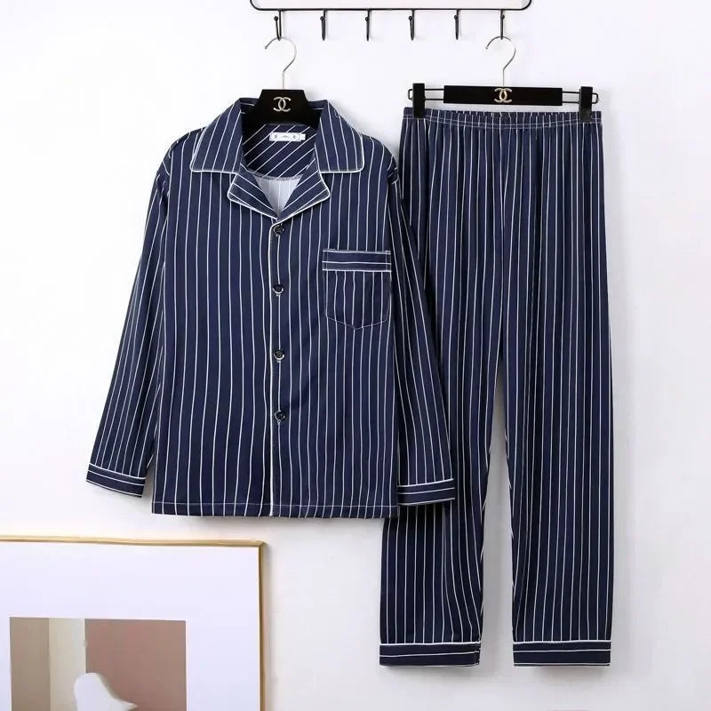 Long-Sleeved  Striped Pyjama Set Men