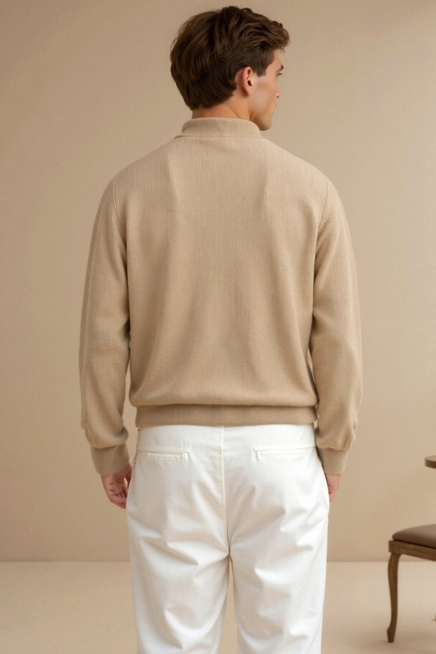 Old Money V-Neck Pullover-2