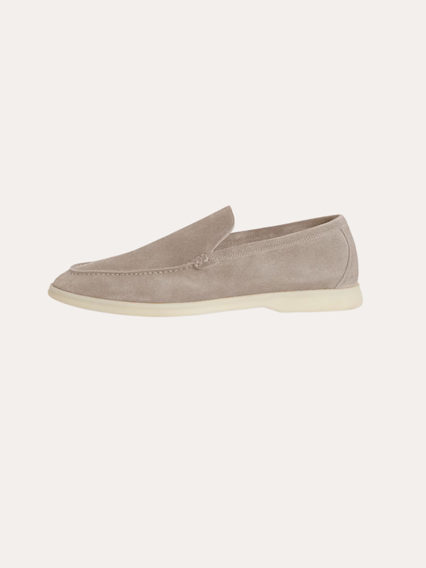 Nori - Classic Beige Suede Loafers Men
