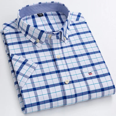Office Checkered Shirt Men