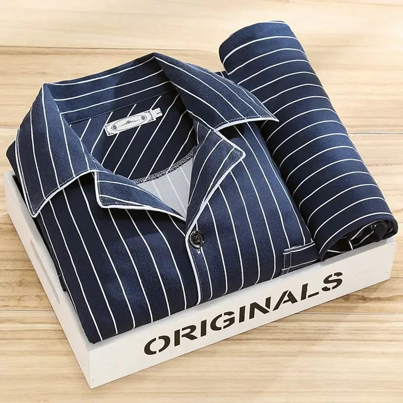Long-Sleeved  Striped Pyjama Set Men