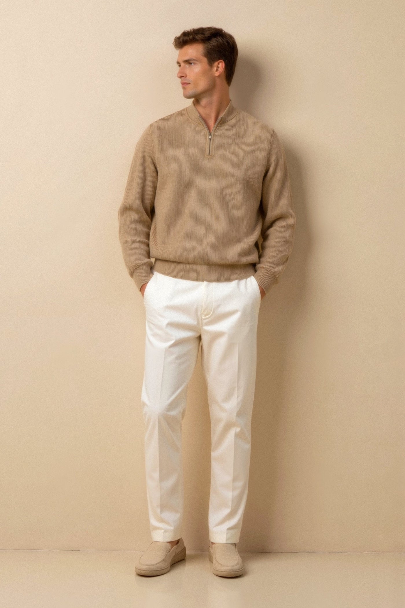 Old Money V-Neck Pullover-4
