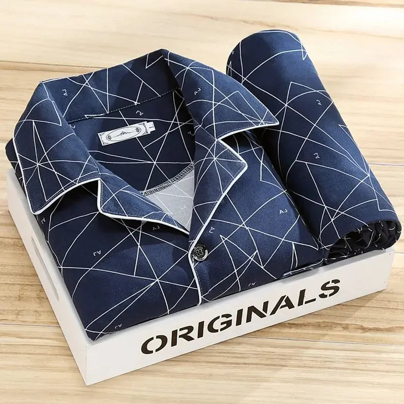 Long-Sleeved  Striped Pyjama Set Men