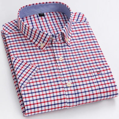 Office Checkered Shirt Men