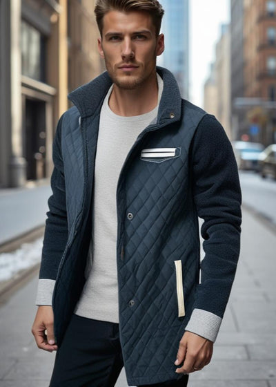 Simeon - Classic Warm Buttoned Mens Jacket
