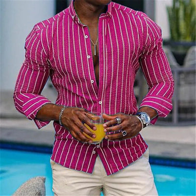 Elijah - Old Money Striped Linen Summer Shirt