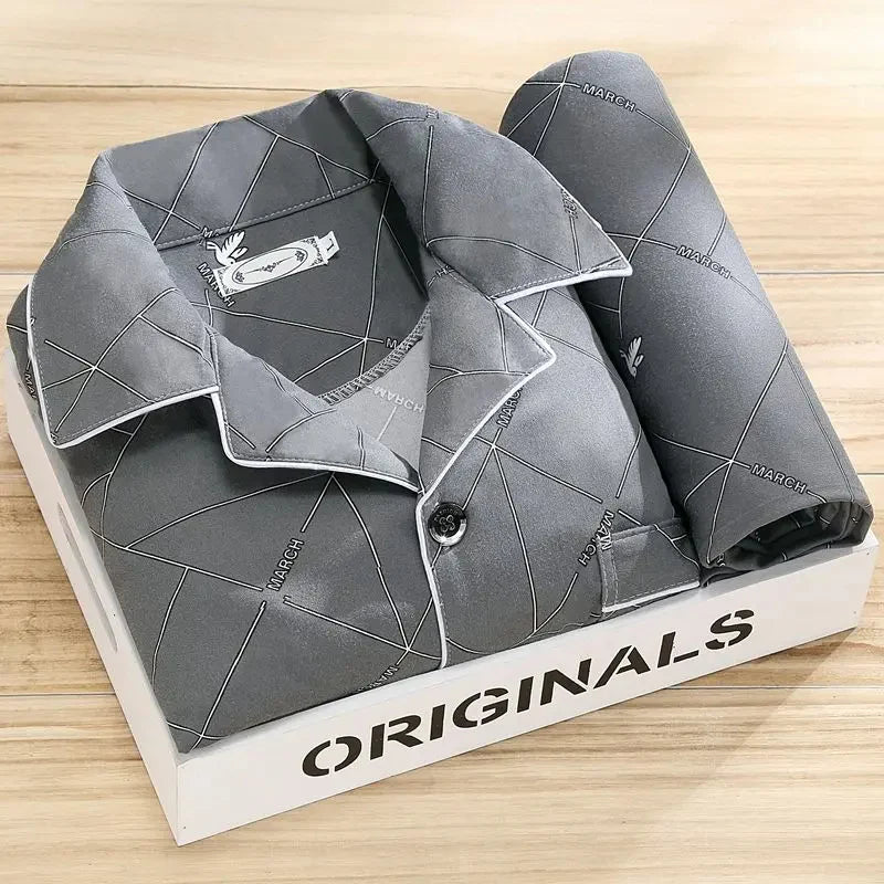 Long-Sleeved  Striped Pyjama Set Men