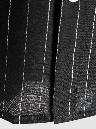 Herren Hemd Kurzarm Gestreift-5