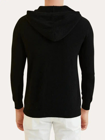 Sebastian - Black Full-Zip Jumper