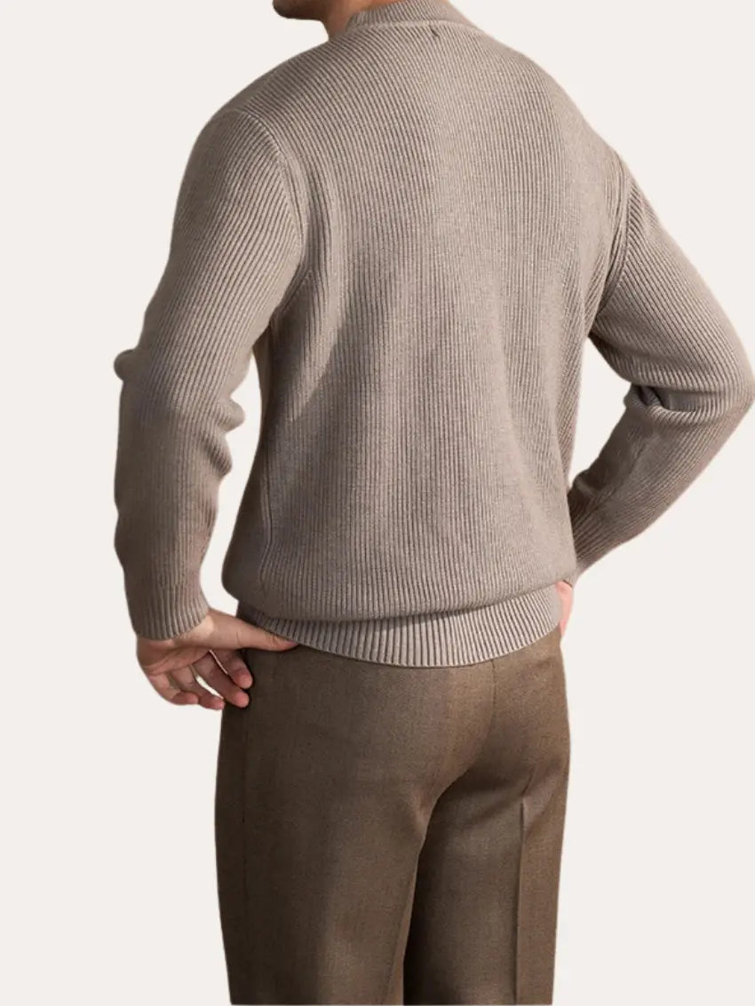 Dwight - Ribbed Crewneck Jumper Gray for Men