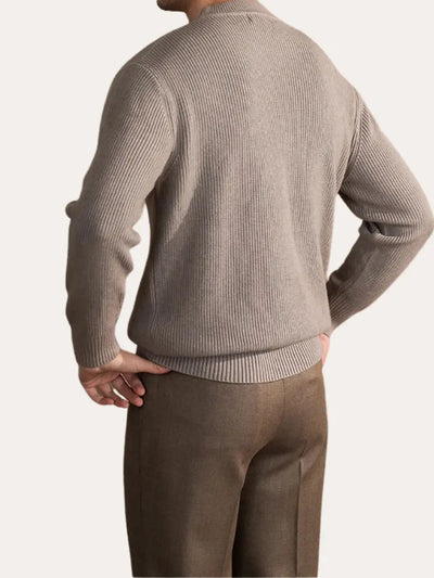 Dwight - Ribbed Crewneck Jumper Gray for Men
