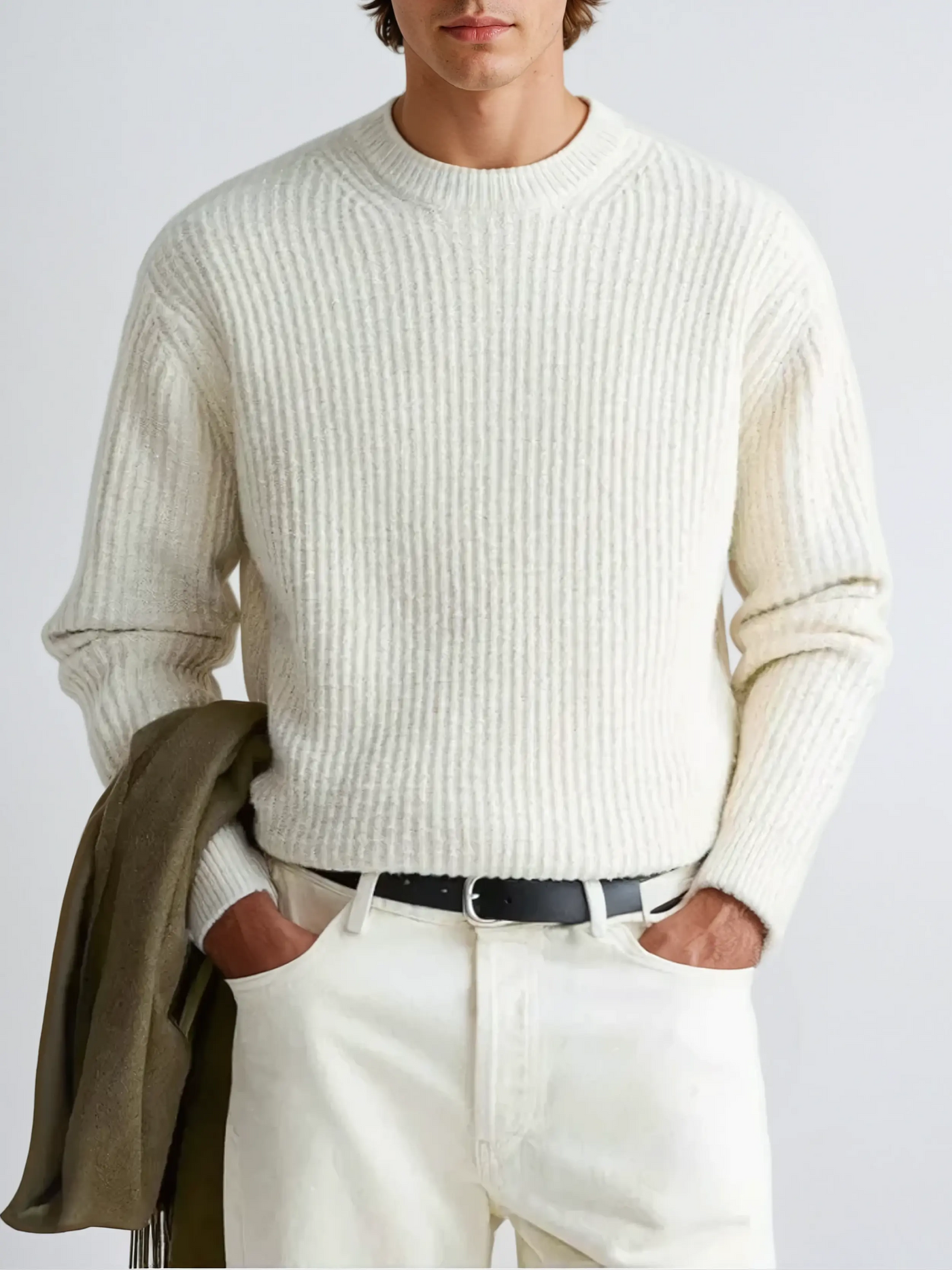 Donald - Crewneck Ribbed Knitted Jumper Men