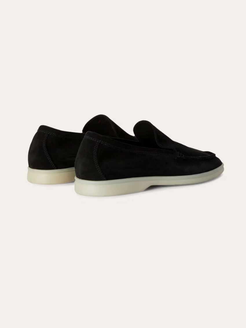 Lexi - Old Money Black Suede Loafers