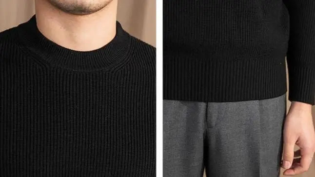 Gerald - Old Money Black O-Neck Jumper