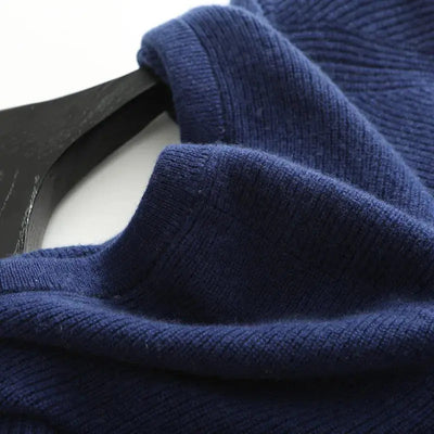 Silas - Blue Full-Zip Hoodie Winter Jacket