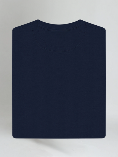 Marineblaues Baumwoll T-Shirt Herren