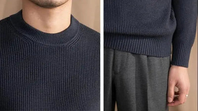 Francis - Navy Blue Crew Neck Jumper Men