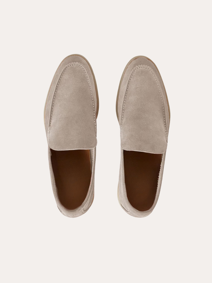 Nori - Classic Beige Suede Loafers Men