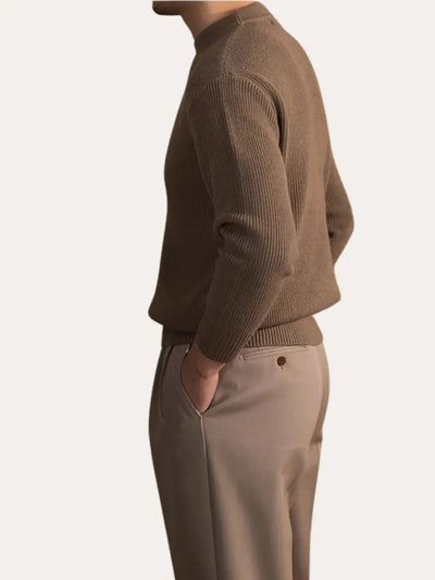 Howard - Brown Crew Neck Jumper Men