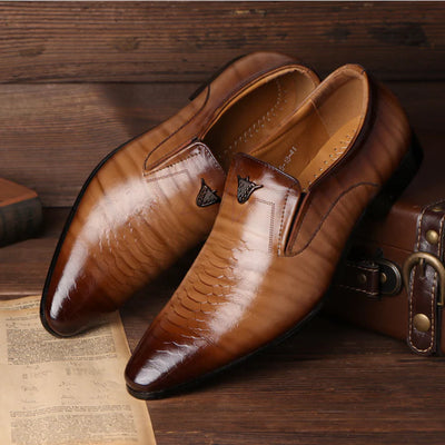 Vintage Slip On PU Leather Office Shoes