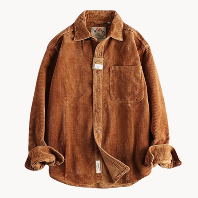 Classic Durable Cotton Corduroy Shirt Men