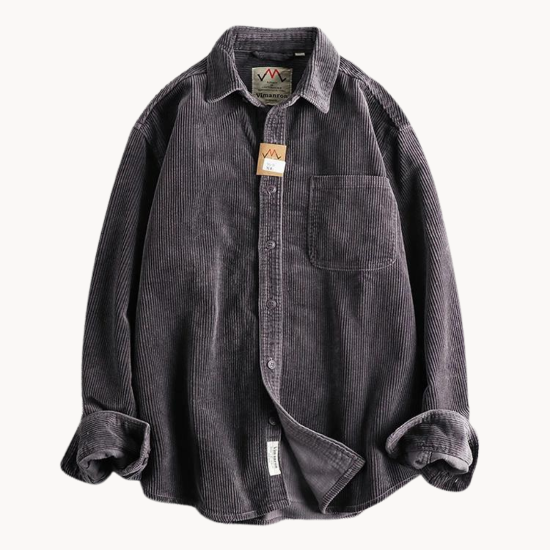 Classic Durable Cotton Corduroy Shirt Men
