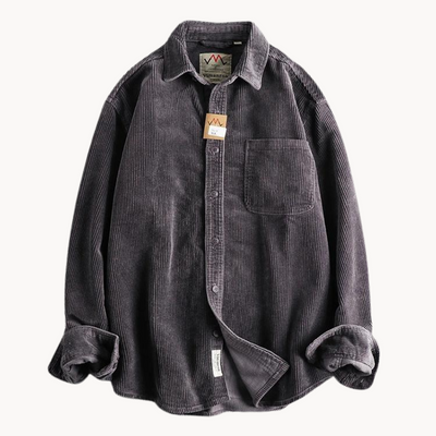 Classic Durable Cotton Corduroy Shirt Men