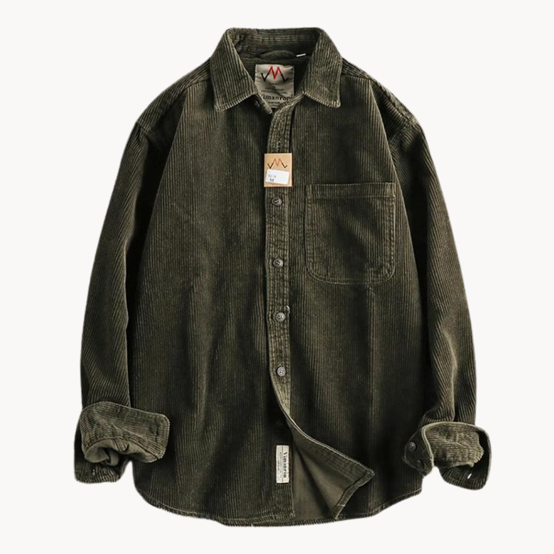 Classic Durable Cotton Corduroy Shirt Men