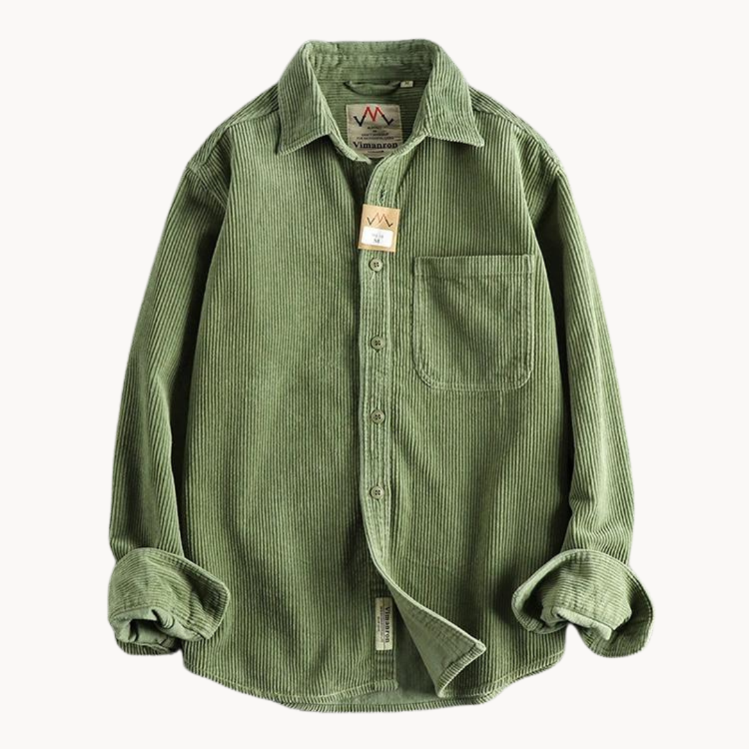 Classic Durable Cotton Corduroy Shirt Men
