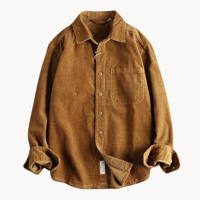 Classic Durable Cotton Corduroy Shirt Men