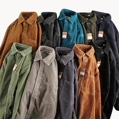 Classic Durable Cotton Corduroy Shirt Men