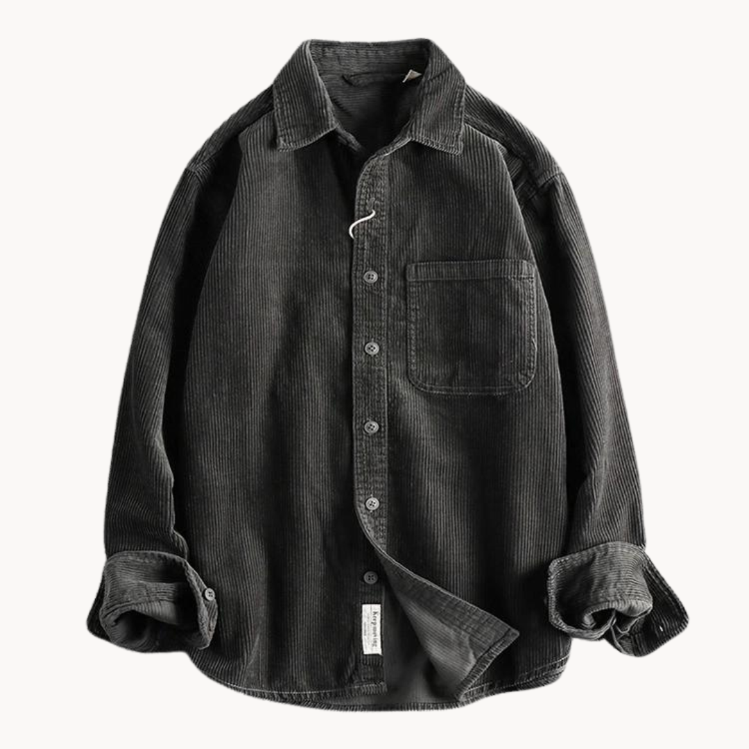 Classic Durable Cotton Corduroy Shirt Men