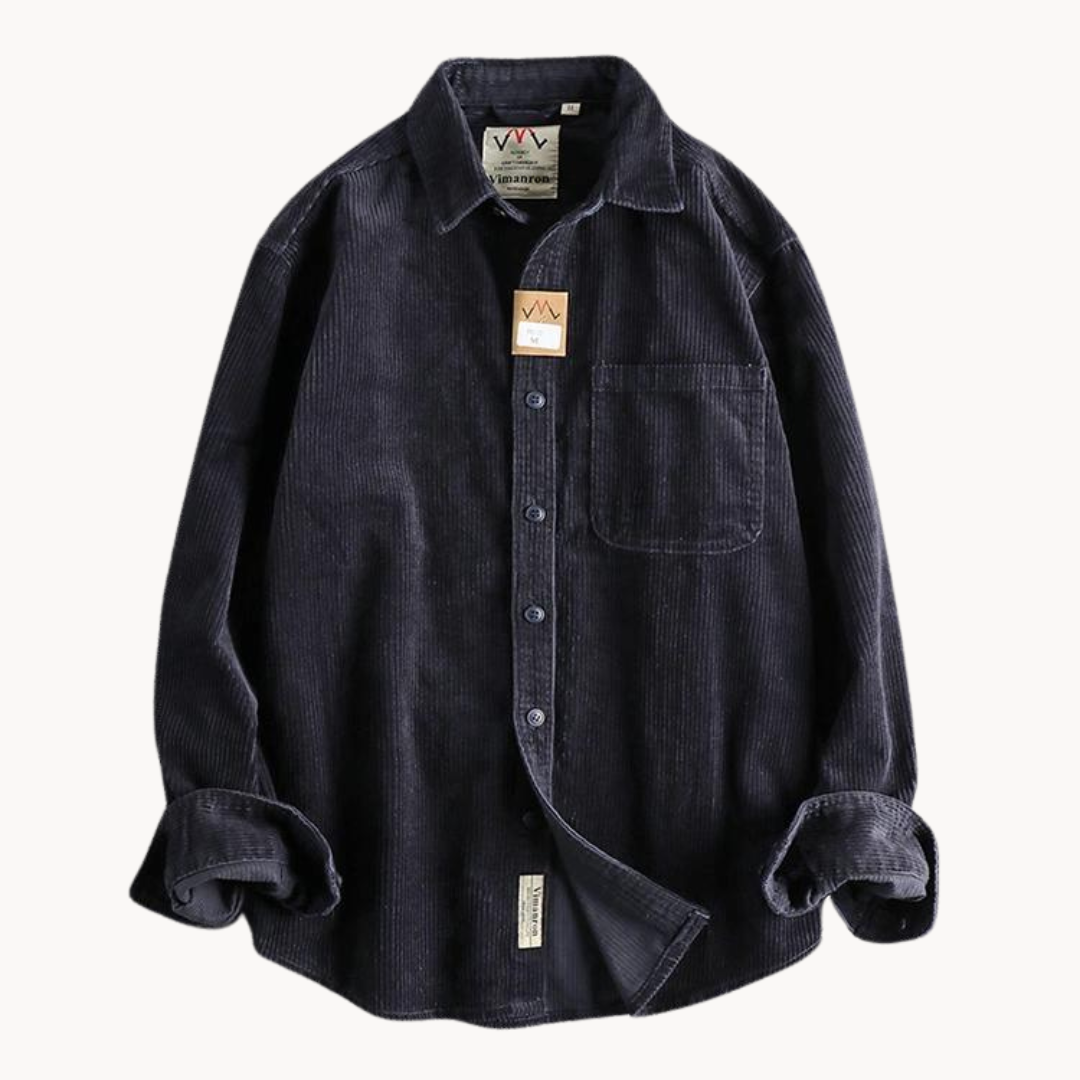 Classic Durable Cotton Corduroy Shirt Men