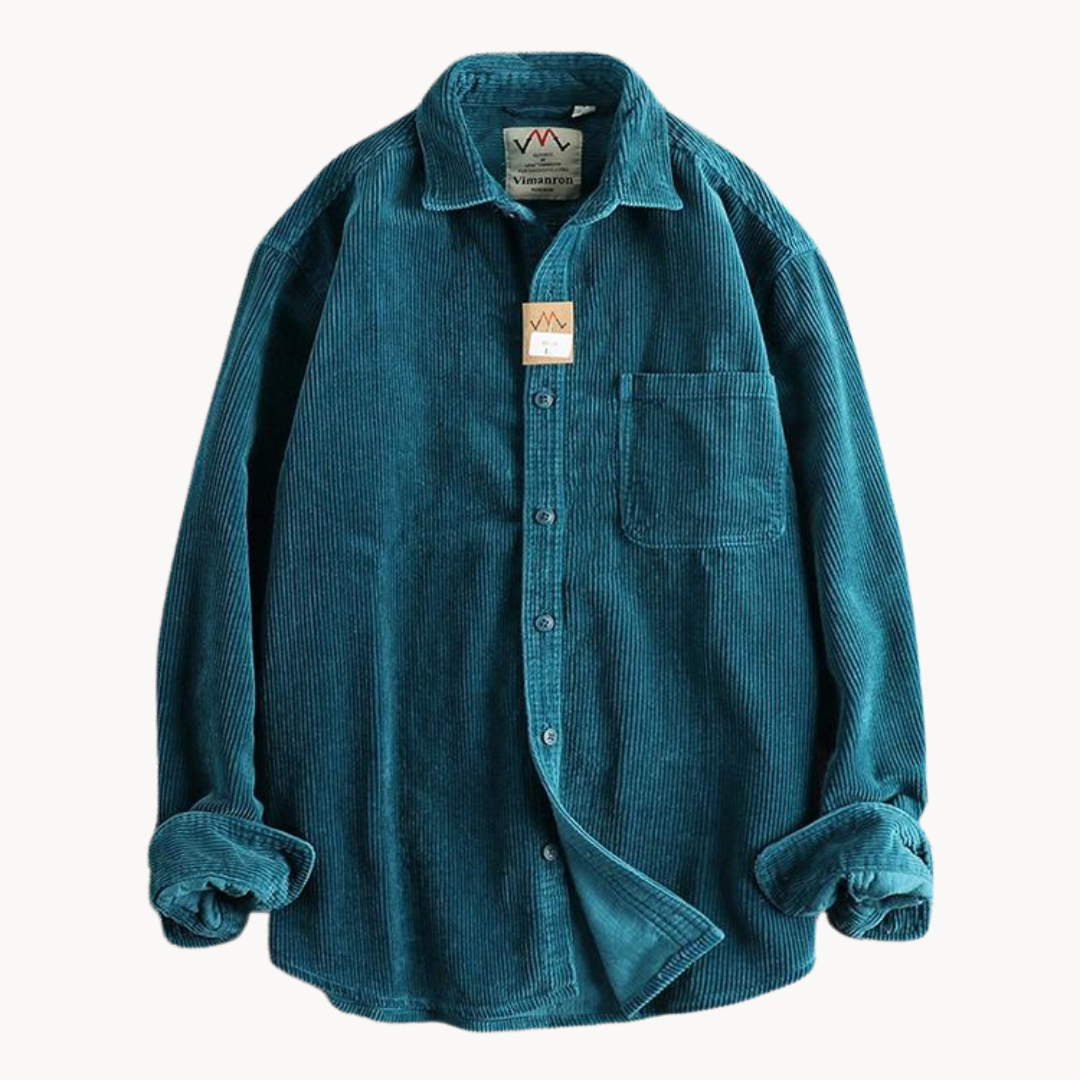 Classic Durable Cotton Corduroy Shirt Men