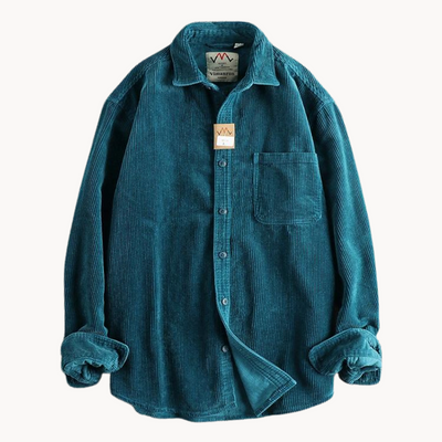 Classic Durable Cotton Corduroy Shirt Men