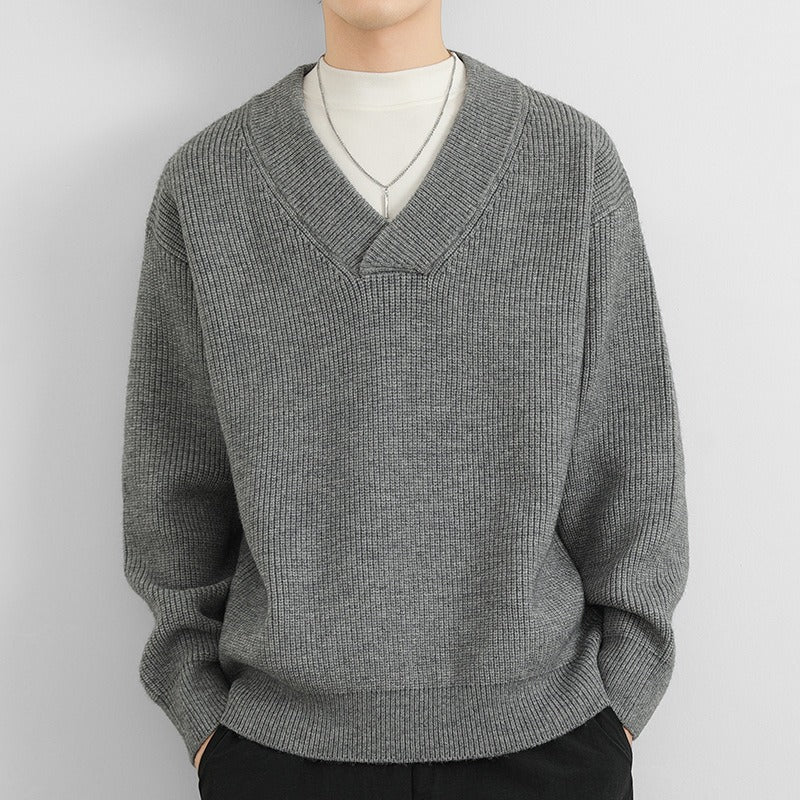 Elliott - Classic V-Neck Knitted Sweater