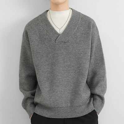 Elliott - Classic V-Neck Knitted Sweater