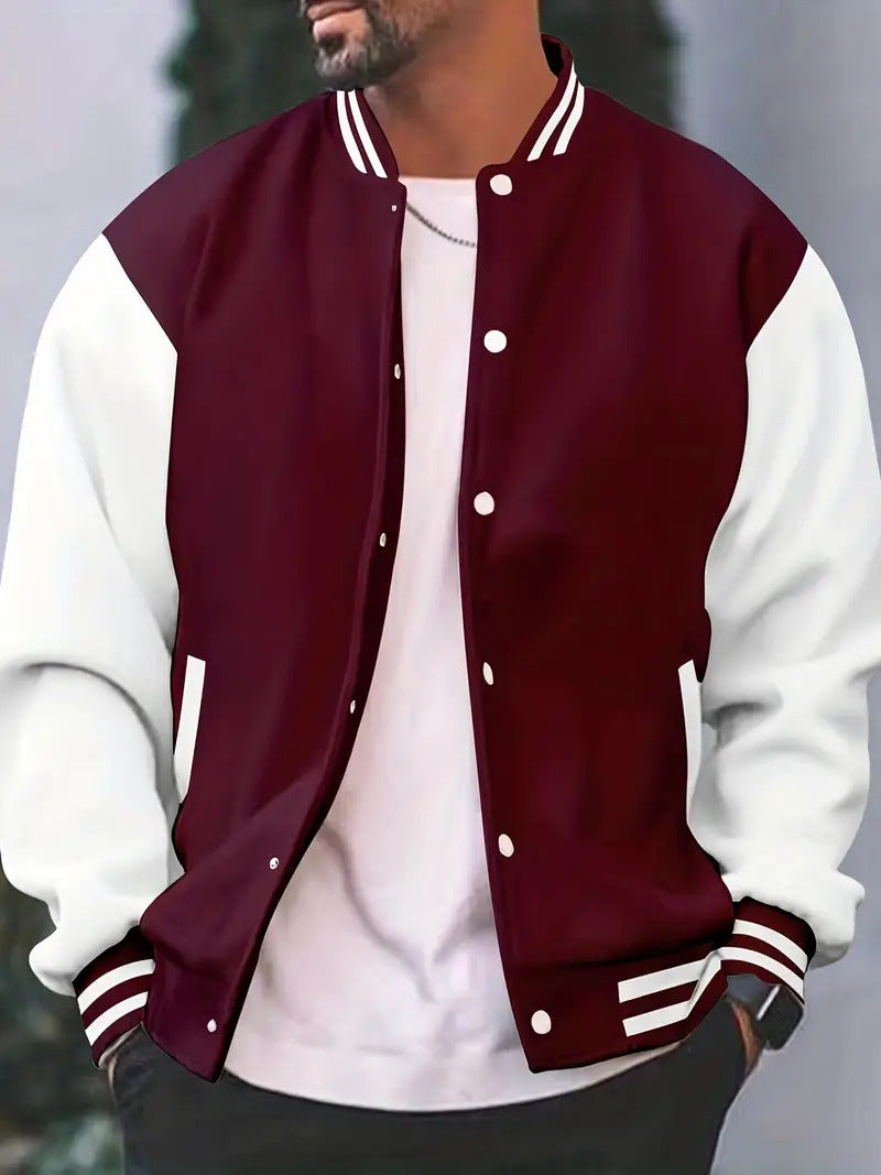Peter - Classic Wool Blend Varsity Jacket Men