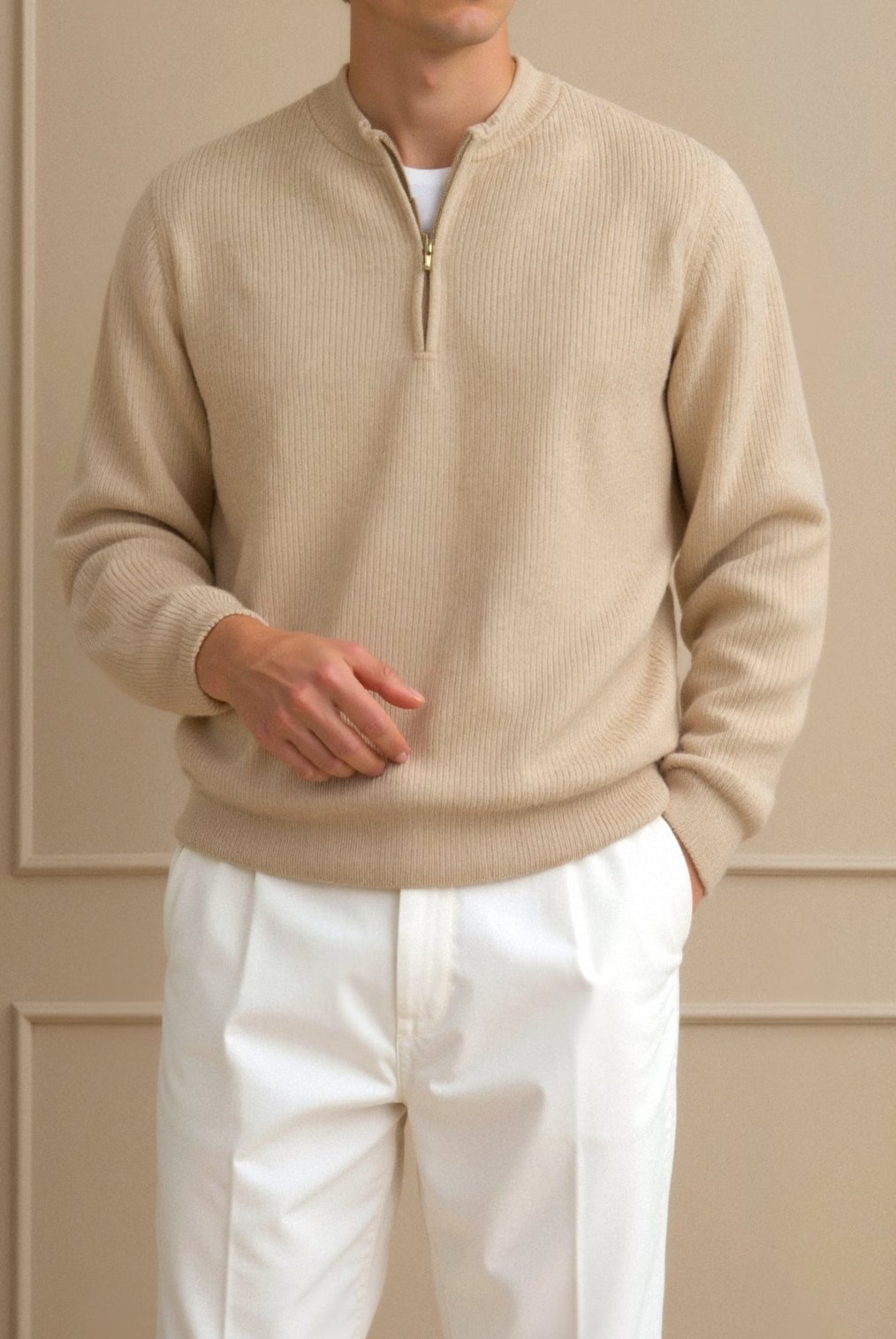 Old Money V-Neck Pullover-3