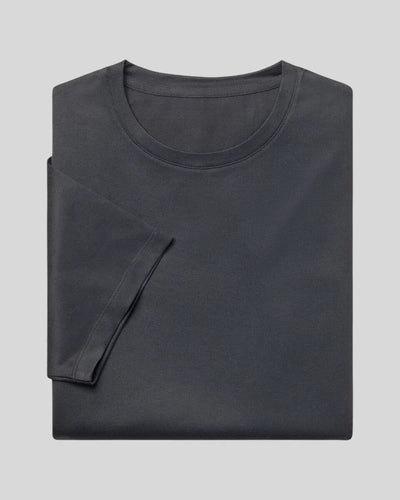 Dunkelgraues Baumwoll T-Shirt Herren