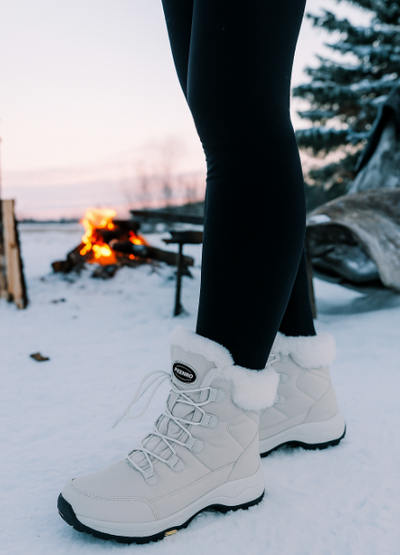 High Grip Snow Boots with Fur Lining Women